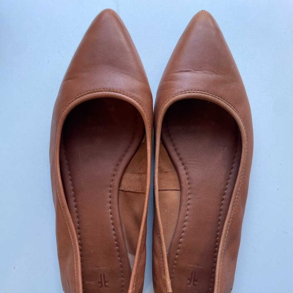 Frye tan leather ballet flats women's 11